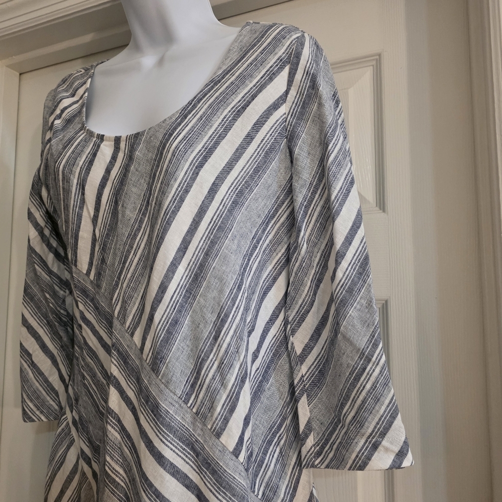 NWT Soft Surroundings Linen Blend Dress- Petite Small - Picture 5 of 14